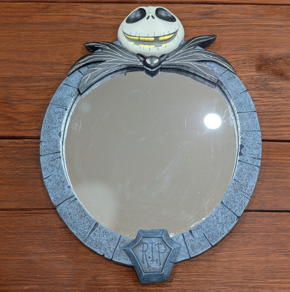 Disney Nightmare Before Christmas Jack Skellington 16” Oval Wall Mirror RARE
